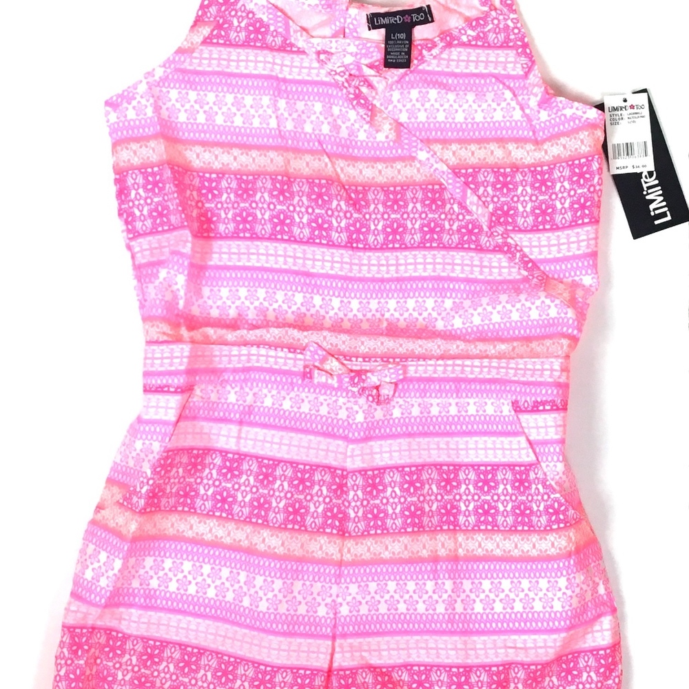 NWT Girls Limited Too Sleeveless Multicolor Romper